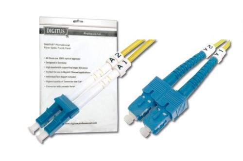 DIGITUS DK-2932-02 Optický patch kabel Digitus duplex SM 9/125 OS2 LC-SC, 2m, 15 LGW