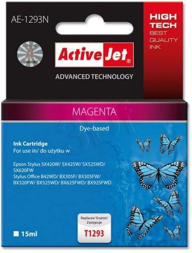 Action ActiveJet ink cartr. Eps T1293 Magenta SX525/BX320/BX625 100% NEW AE-1293