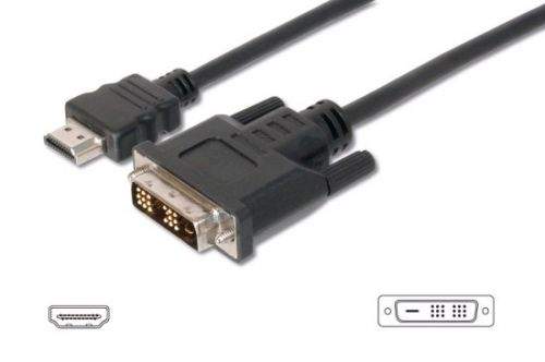Digitus ASM AK-330300-020-S ASSMANN HDMI 1.3 Standard Adapter Cable HDMI A M (plug)/DVI-D (18+1) M (plug) 2m