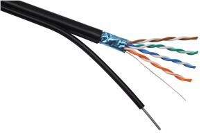 SOLARIX SXKD-5E-FTP-PE-SAM Solarix venkovní instalační kabel CAT5e FTP drát PE samonosný 305m/box