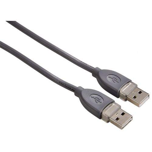 Hama spol s r.o. Hama USB kabel typ A-A, propojovací, 1,8m, šedý, blistr