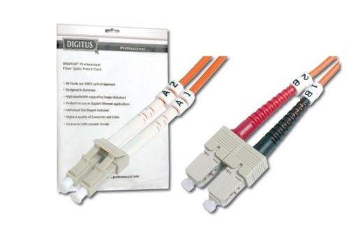 DIGITUS DK-2532-02 Optický patch kabel Digitus duplex MM 50/125 OM2 LC-SC, 2m, 15 LGW