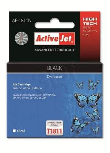 Action ActiveJet ink cartr. Eps T1801/T1811 Black 100% NEW - 18 ml AE-1811N