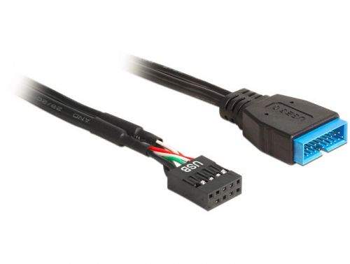 DELOCK 83281 Delock kabel USB 2.0 pin header (F) > USB 3.0 pin header (M), 0.3m