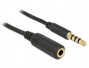 Delock prodlužovací kabel Audio Stereo Jack 3.5 mm samec / samice IPhone 4 pin 0,5 m