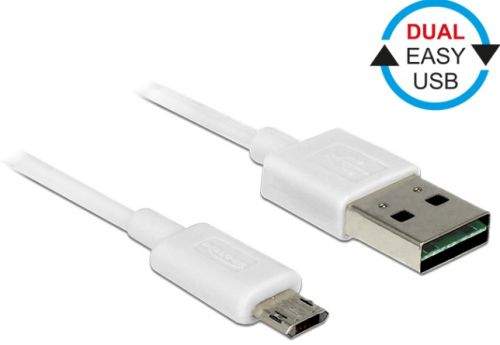 DELOCK 84808 Delock Cable Easy USB 2.0 type-A male > Easy USB 2.0 type Micro-B male 2m white