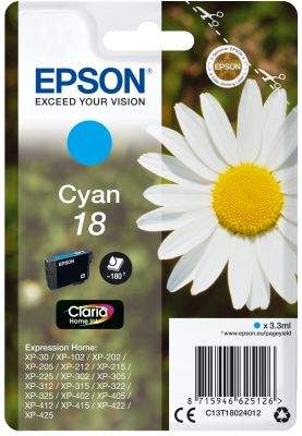 EPSON ink bar Singlepack "Sedmikráska" Cyan 18 Claria Home Ink