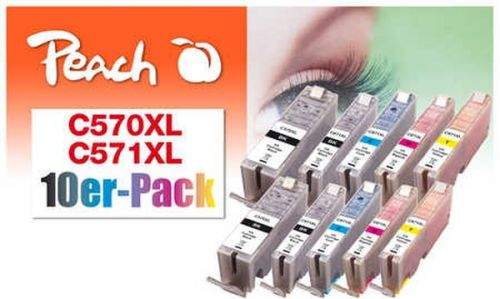 PEACH kompatibilní cartridge CanonPGI-570XL/CLI-571XL Com pack 4x13 ml,1xBlack,1xCyan,1xMagenta,1xYellow, 1x23ml blac