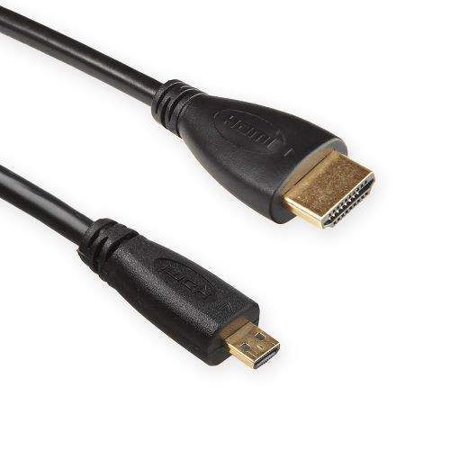 4World 4W Kabel HDMI - micro HDMI v1.4 3.0m Black