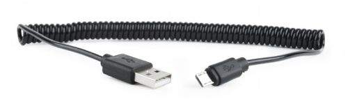 GEMBIRD Kabel CABLEXPERT USB A Male/Micro B Male 2.0, 1,8m, Black, kroucený