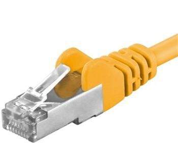 PREMIUMCORD Patch kabel CAT6a S-FTP, RJ45-RJ45, AWG 26/7 1,5m žlutá