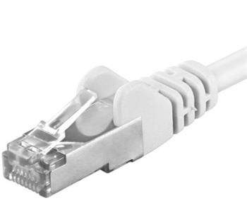 PREMIUMCORD Patch kabel CAT6a S-FTP, RJ45-RJ45, AWG 26/7 1m bílá