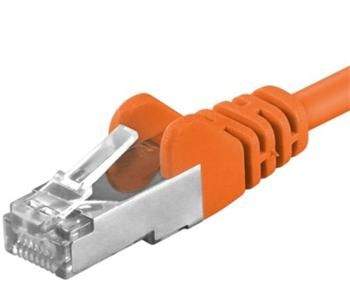 PREMIUMCORD Patch kabel CAT6a S-FTP, RJ45-RJ45, AWG 26/7 2m oranžová