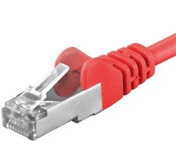 Premiumcord Patch kabel CAT6a S-FTP, RJ45-RJ45, AWG 26/7 0,5m, červená