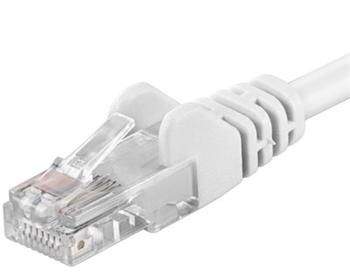 PremiumCord Patch kabel UTP RJ45-RJ45 level CAT6, 1,5m, bílá