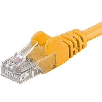 PremiumCord Patch kabel UTP RJ45-RJ45 level CAT6, 1,5m, žlutá