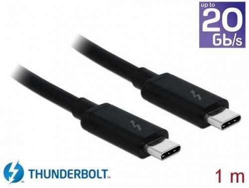 DELOCK 84845 Delock kabel Thunderbolt 3 M/M 1m Black