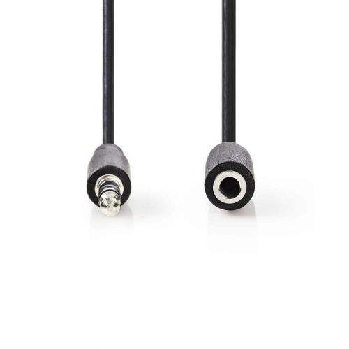 Nedis CAGB22050BK10 - Stereofonní Audio Kabel | 3,5mm Zástrčka - 3,5mm Zásuvka | 1 m | Černá barva
