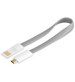 PremiumCord Kabel micro USB 2.0, A-B 0,2m magnetický, barva šedá