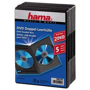 Hama spol s r.o. Hama DVD obal, double, 5ks/bal., barva černá