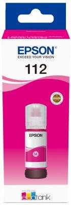 EPSON ink bar 112 EcoTank Pigment Magenta ink bottle