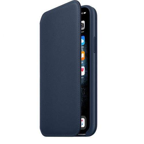 APPLE iPhone 11 Pro Leather Folio - Deep Sea Blue