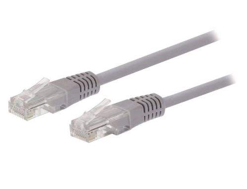 Kabel C-TECH patchcord Cat5e, UTP, šedý, 20m