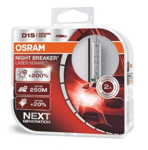 Osram Xenonová výbojka D1S, Xenarc Night Breaker Laser, 35W, PK32d-2, 2 kusy