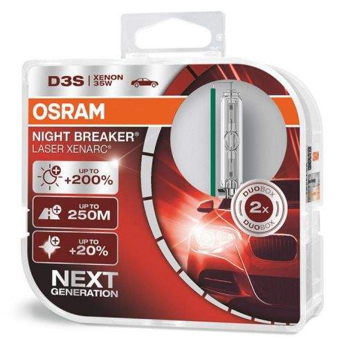 Osram Xenonová výbojka D3S, Xenarc Night Breaker Laser, 35W, PK32d-5, 2 kusy
