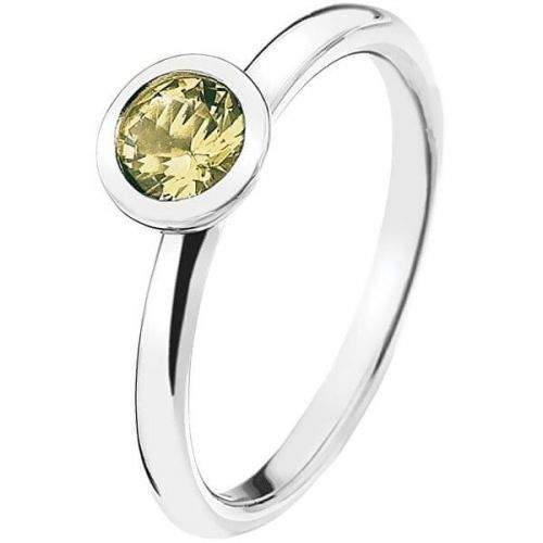 Hot Diamonds Stříbrný prsten Emozioni Scintilla Peridot Nature ER019 (Obvod 52 mm) stříbro 925/1000