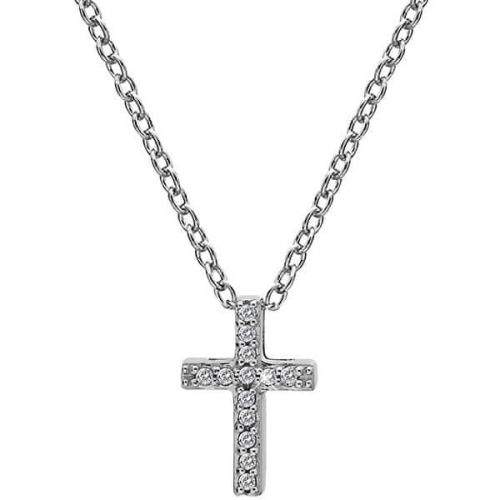 Hot Diamonds Stříbrný náhrdelník s křížkem Micro Bliss DP696 (řetízek, přívěsek) stříbro 925/1000