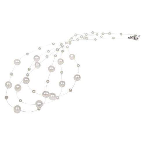 JwL Luxury Pearls Náhrdelník z levitujících pravých perel JL0203 stříbro 925/1000