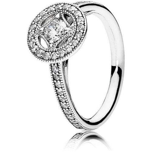 Pandora Luxusní třpytivý prsten ze stříbra 191006CZ (Obvod 50 mm) stříbro 925/1000