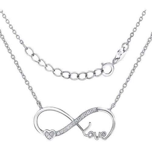 Silvego Stříbrný náhrdelník Nekonečná láska Infinity JJJN0243 stříbro 925/1000