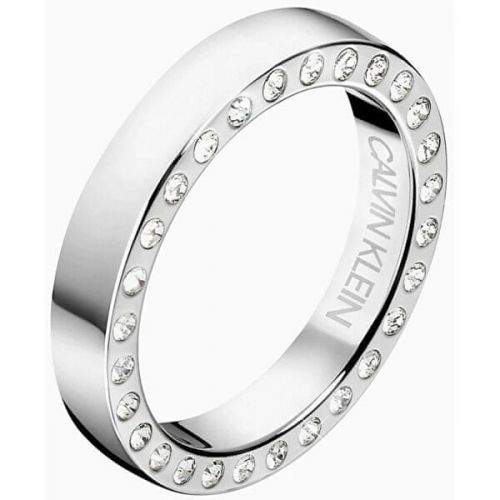 Calvin Klein Luxusní ocelový prsten s krystaly Hook KJ06MR0403 (Obvod 57 mm)