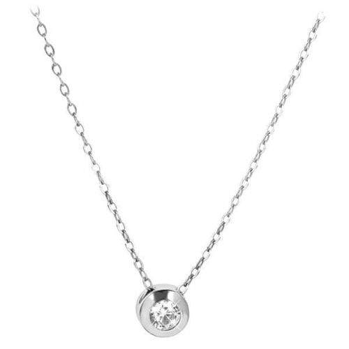 Brilio Silver Stříbrný náhrdelník s krystalem 476 001 00118 04 (řetízek, přívěsek) stříbro 925/1000