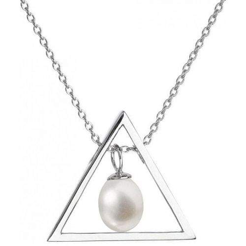 Evolution Group Stříbrný náhrdelník s pravou perlou Pavona 22024.1 (řetízek, přívěsek) stříbro 925/1000
