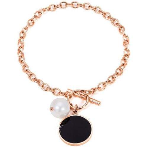 JwL Luxury Pearls Ocelový náramek s pravou perlou JL0481CH