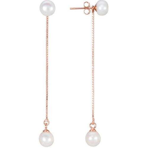 JwL Luxury Pearls Dlouhé stříbrné náušnice 2v1 s pravými perlami JL0451