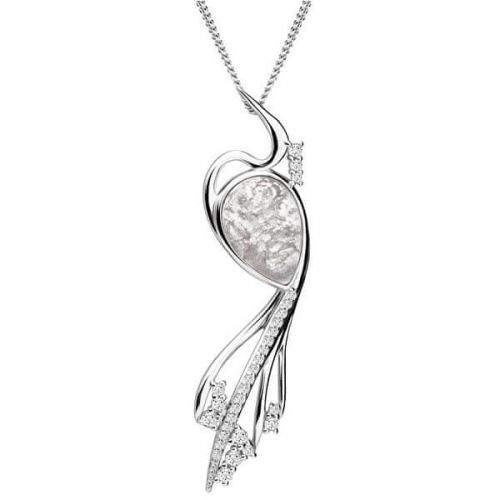 Preciosa Elegantní náhrdelník Ines Matrix bílý 6109 11 (řetízek, přívěsek) stříbro 925/1000