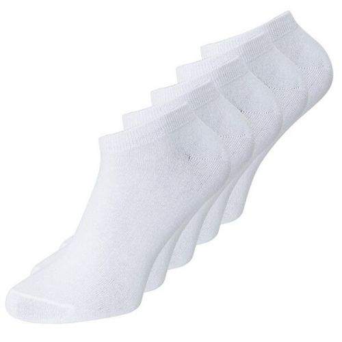 Jack&Jones 5 PACK - pánské ponožky JACDONGO 12120278 White