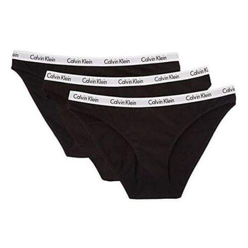 Calvin Klein 3 PACK - dámské kalhotky Bikini QD3588E-001 (Velikost S)
