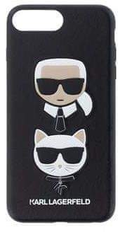 Karl Lagerfeld Karl and Choupette Hard Case Black pro iPhone 7 Plus / 8 Plus KLHCI8LKICKC