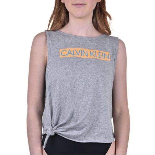 Calvin Klein Dámské triko Side Knot Tank KW0KW00698-033 Grey Heather (Velikost S)