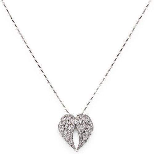 Amen Originální stříbrný náhrdelník se zirkony Angels CLWH3 stříbro 925/1000