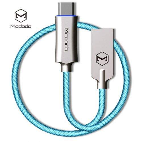 Mcdodo Knight Type-C datový kabel s inteligentním vypnutím napájení, 1,5 m, modrá, CA-2886