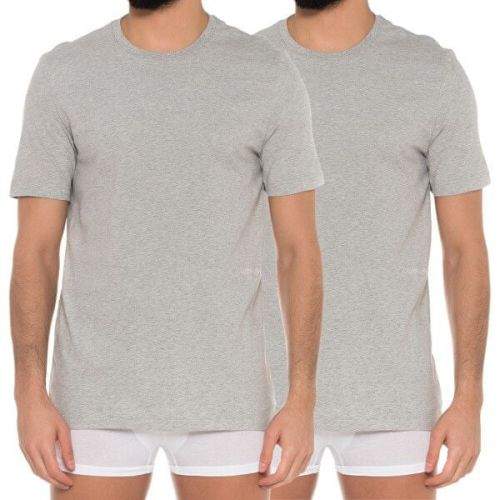 Calvin Klein 2 PACK - pánské triko Grey Heather NM1686A-080 (Velikost S)