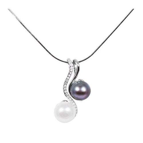 JwL Luxury Pearls Perlový náhrdelník 3v1 JL0540 (řetízek, přívěsek, přívěsek ) stříbro 925/1000