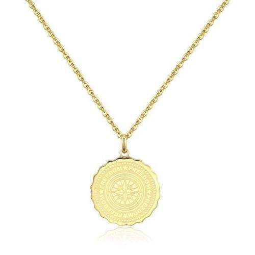 S'Agapõ Ocelový náhrdelník Freedom Coin SKY06