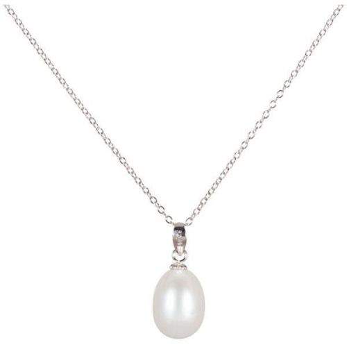 JwL Luxury Pearls Stříbrný náhrdelník s pravou perlou JL0436 (řetízek, přívěsek) (Délka 45 cm) stříbro 925/1000
